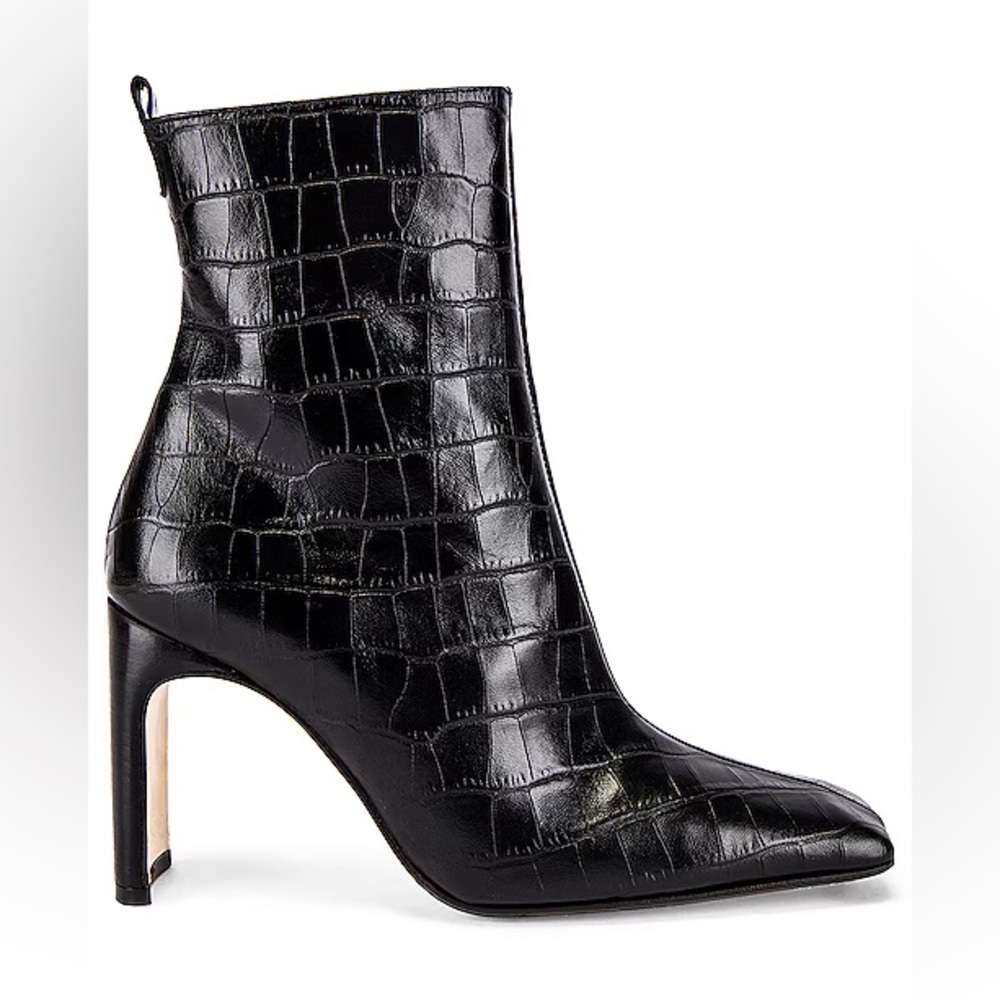 BNWT Women's Marcelle Croc-Embossed High-Heel Boots - Picture 2 of 6